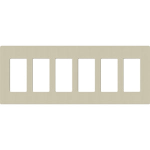 Lutron SC-6-CY Claro Satin Screwless Wallplate 5 Gang in Clay