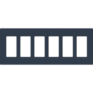 Lutron SC-6-DE Claro Satin Screwless Wallplate 5 Gang in Deep Sea