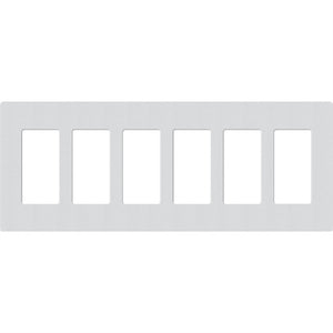 Lutron SC-6-MI Claro Satin Screwless Wallplate 5 Gang in Mist