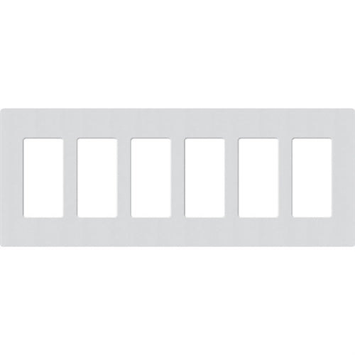 Lutron SC-6-MI Claro Satin Screwless Wallplate 5 Gang in Mist