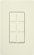 Lutron SC-6PF-BI Claro Satin Field Customizable Multi Port Frame in Biscuit
