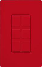 Lutron SC-6PF-HT Claro Satin Field Customizable Multi Port Frame in Hot