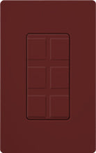 Lutron SC-6PF-MR Claro Satin Field Customizable Multi Port Frame in Merlot