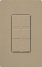 Lutron SC-6PF-MS Claro Satin Field Customizable Multi Port Frame in Mocha Stone