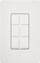 Lutron SC-6PF-SW Claro Satin Field Customizable Multi Port Frame in Snow