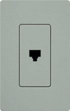 Lutron SC-PJ-BG Claro Satin Single Phone Jack in Bluestone