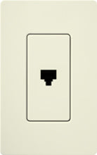 Lutron SC-PJ-BI Claro Satin Single Phone Jack in Biscuit