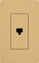 Lutron SC-PJ-GS Claro Satin Single Phone Jack in Goldstone