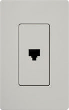 Lutron SC-PJ-PD Claro Satin Single Phone Jack in Palladium