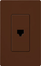 Lutron SC-PJ-SI Claro Satin Single Phone Jack in Sienna