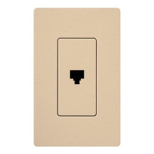 Lutron SC-PJH-DS Claro Satin Single Phone Jack in Desert Stone