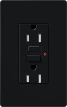 Lutron SCR-15-GFTR-MN Claro Satin Tamper Resistant 15A GFCI Receptacle in Midnight (Replaced by SCR-15-GFST-MN)