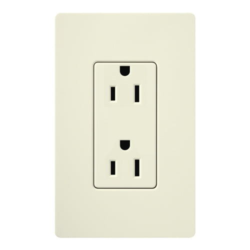 Lutron SCR-15-GFTR-BI Claro Satin Tamper Resistant 15A GFCI Receptacle in Biscuit (Replaced by SCR-15-GFST-BI)