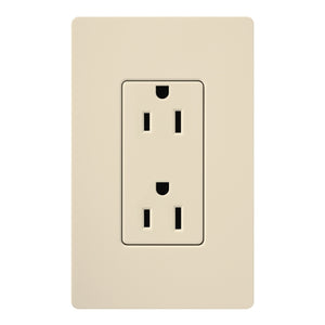 Lutron SCR-15-GFTR-ES Claro Satin Tamper Resistant 15A GFCI Receptacle in Eggshell (Replaced by SCR-15-GFST-ES)