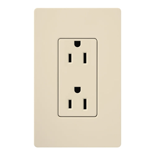 Lutron SCR-15-GFTR-ES Claro Satin Tamper Resistant 15A GFCI Receptacle in Eggshell (Replaced by SCR-15-GFST-ES)
