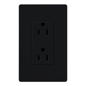 Lutron SCR-15-GFTR-MN Claro Satin Tamper Resistant 15A GFCI Receptacle in Midnight (Replaced by SCR-15-GFST-MN)