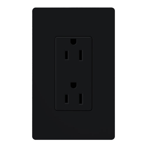 Lutron SCR-15-GFTR-MN Claro Satin Tamper Resistant 15A GFCI Receptacle in Midnight (Replaced by SCR-15-GFST-MN)