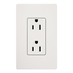 Lutron SCR-15-GFTR-SW Claro Satin Tamper Resistant 15A GFCI Receptacle in Snow (Replaced by SCR-15-GFST-SW)