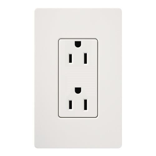 Lutron SCR-15-GFTR-SW Claro Satin Tamper Resistant 15A GFCI Receptacle in Snow (Replaced by SCR-15-GFST-SW)