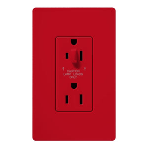 Lutron SCR-15-HDTR-HT Claro Satin Tamper Resistant 15A Split Duplex Receptacle Half for Dimming Use in Hot
