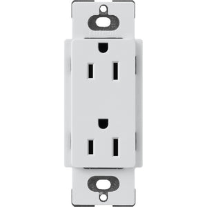 Lutron SCR-15-MI Claro Satin 15A Duplex Receptacle, Not Tamper Resistant in Mist