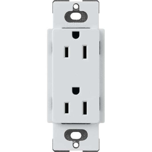 Lutron SCR-15-MI Claro Satin 15A Duplex Receptacle, Not Tamper Resistant in Mist