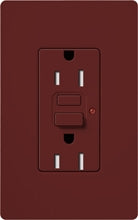 Lutron SCR-20-GFST-MR Claro Satin Self-Testing Tamper Resistant 20A GFCI Receptacle, in Merlot