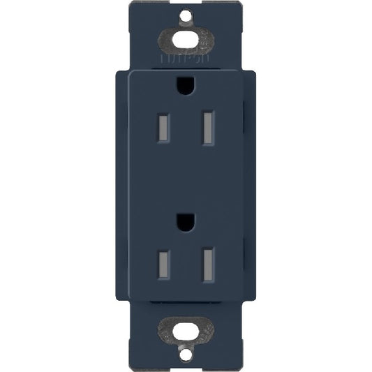Lutron SCRS-15-TR-DE Claro Satin Tamper Resistant 15A Duplex Receptacle in Deep Sea