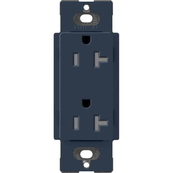 Lutron SCRS-20-TR-DE Claro Satin Tamper Resistant 20A Duplex Receptacle in Deep Sea