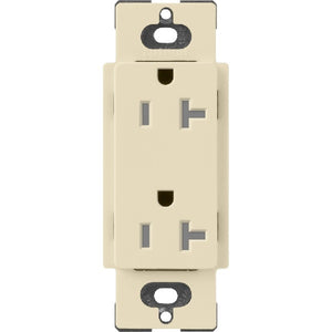 Lutron SCRS-20-TR-SD Claro Satin Tamper Resistant 20A Duplex Receptacle in Sand