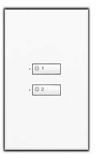 Lutron SG-2BI-IV-E00 SeeTouch 2-Button Wallstation For Grafik Eye 3000 System, Insert Style in Ivory Unengraved
