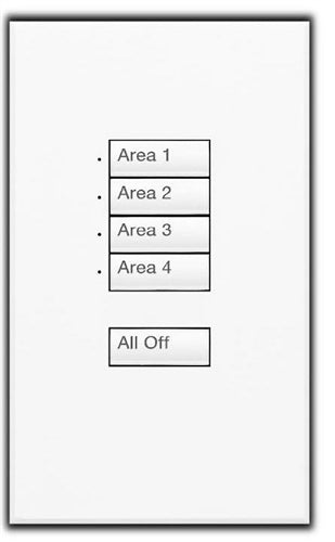 Lutron SG-4MN-BE-E00 SeeTouch 4-Button Master Control Wallstation For Grafik Eye 3000 System, Non Insert Style in Beige Unengraved