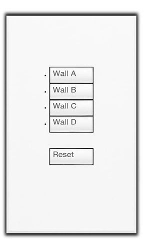 Lutron SG-4PSI-SN-E00 SeeTouch 4-Partition Control For Grafik Eye 3000 System, Insert Style in Satin Nickel Unengraved