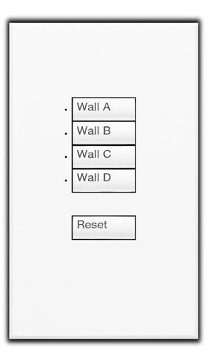 Lutron SG-4PSN-IV-EGN SeeTouch 4-Partition Control For Grafik Eye 3000 System, Non Insert Style in Ivory with Engraving