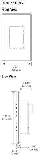 Lutron SG-4SN-SN-EGN SeeTouch 4-Scene Wallstation with Off and Raise/Lower For Grafik Eye 3000 System, Non Insert Style in Satin Nickel with Engraving