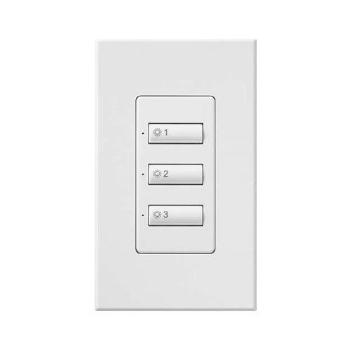 Lutron SR-3BI-SN-EGN SeeTouch 3-Button Replacement Kit For SO-3BI, Insert Style in Satin Nickel with Engraving