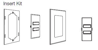 Lutron SR-4SIRI-BL-E00 SeeTouch 4-Button Replacement Kit For SG-4SIRI, Insert Style in Black Unengraved