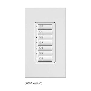 Lutron SR-7BI-IV-EGN SeeTouch 7-Button Replacement Kit For SO-7BI, Insert Style in Ivory with Engraving