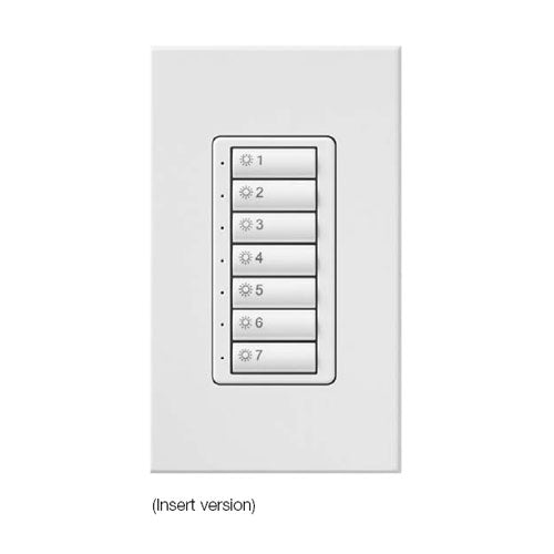 Lutron SR-7BI-WH-E00 SeeTouch 7-Button Replacement Kit For SO-7BI, Insert Style in White Unengraved
