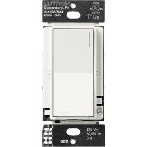 Lutron ST-6ANS-BW 6 A Light, 1/10 HP 3 A Motor Neutral Wire Electronic Switch in Brilliant White