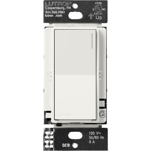 Lutron ST-6ANS-GL 6 A Light, 1/10 HP 3 A Motor Neutral Wire Electronic Switch in Glacier White