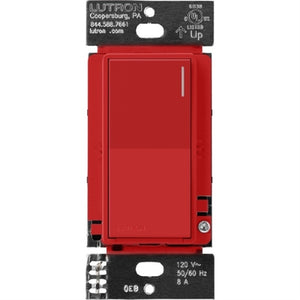 Lutron ST-6ANS-SR 6 A Light, 1/10 HP 3 A Motor Neutral Wire Electronic Switch in Signal Red