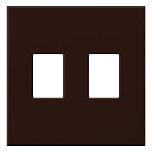 Lutron VWP-2-BR Vareo, 2-Gang Wallplate in Brown, matte finish