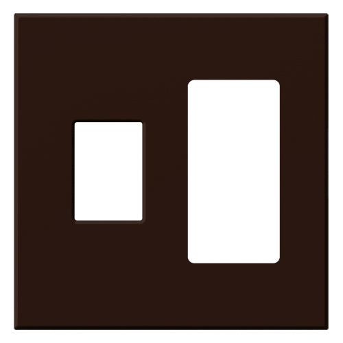 Lutron VWP-2CR-BR Vareo, 2-Gang Wallplate in Brown, matte finish