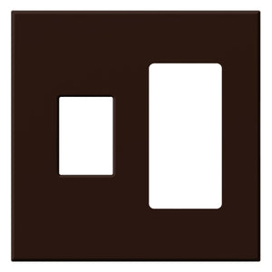 Lutron VWP-2CR-BR Vareo, 2-Gang Wallplate in Brown, matte finish