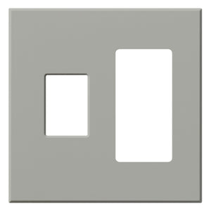 Lutron VWP-2CR-GR Vareo, 2-Gang Wallplate in Gray, matte finish