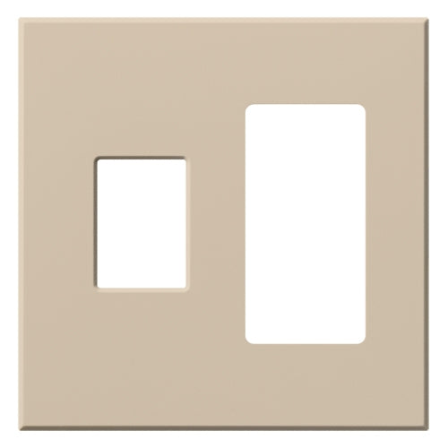 Lutron VWP-2CR-TP Vareo, 2-Gang Wallplate in Taupe, matte finish