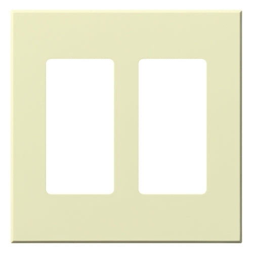 Lutron VWP-2R-AL Vareo, 2-Gang Wallplate in Almond, matte finish