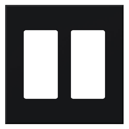 Lutron VWP-2R-BL Vareo, 2-Gang Wallplate in Black, matte finish