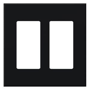 Lutron VWP-2R-BL Vareo, 2-Gang Wallplate in Black, matte finish